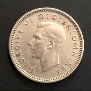 LUCKY WEDDING SIXPENCE - GEORGE VI UK 🇬🇧 - BRIDAL GIFT - WEDDING ANNIVERSARY